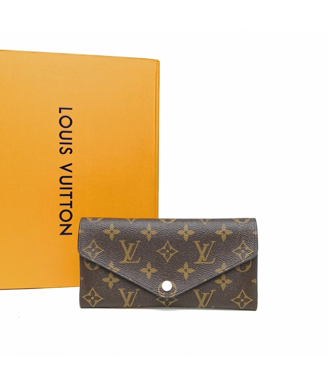 LOUIS VUITTON Коричневый кошелек, фото 8