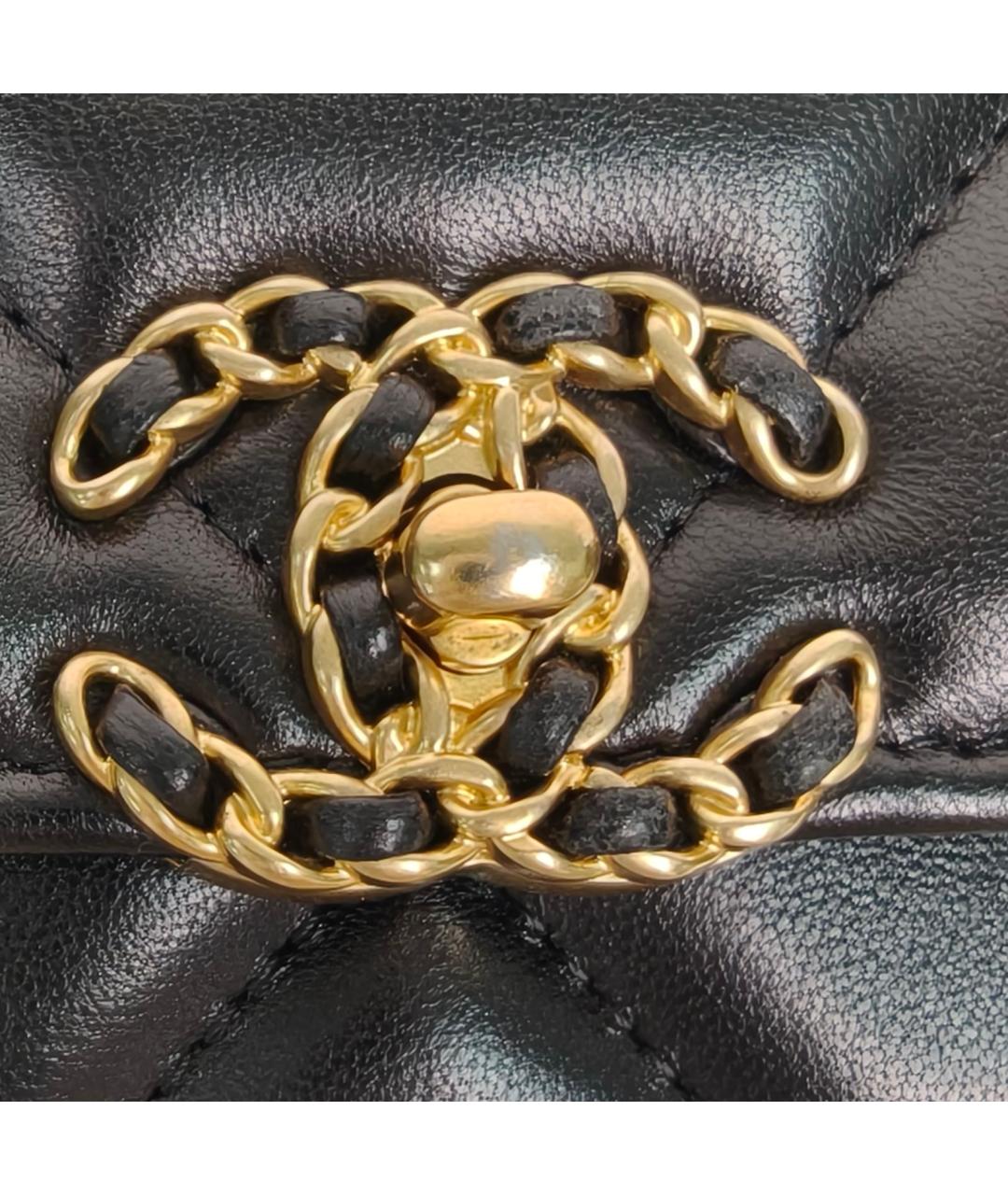 CHANEL Черная кожаная сумка через плечо, фото 7