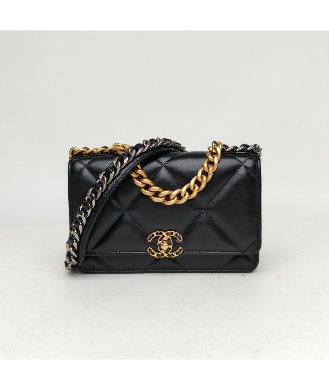 CHANEL Черная кожаная сумка через плечо, фото 2
