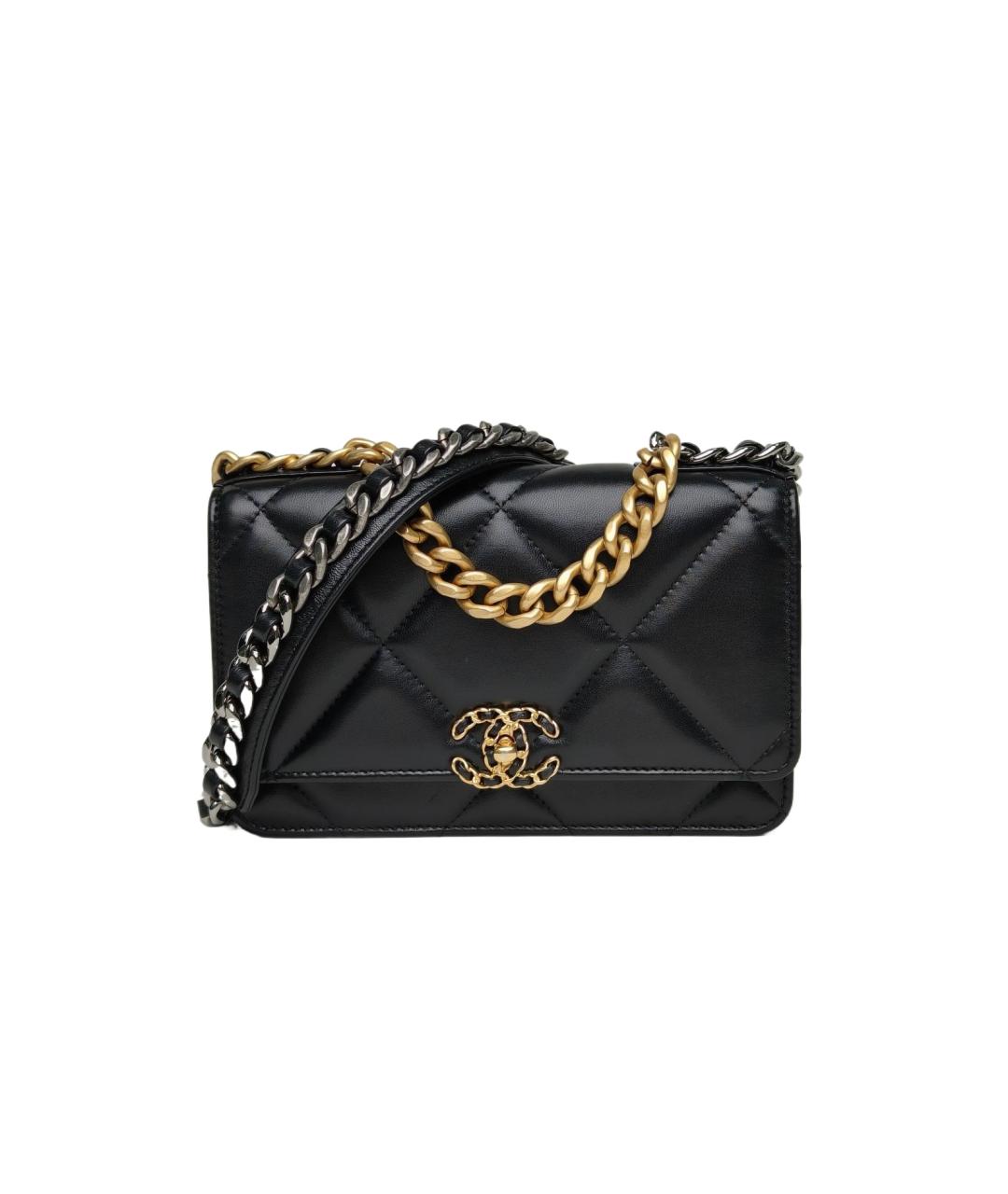 CHANEL Черная кожаная сумка через плечо, фото 10