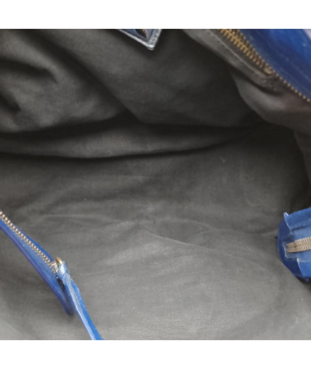 BALENCIAGA Синяя кожаная сумка с короткими ручками, фото 7