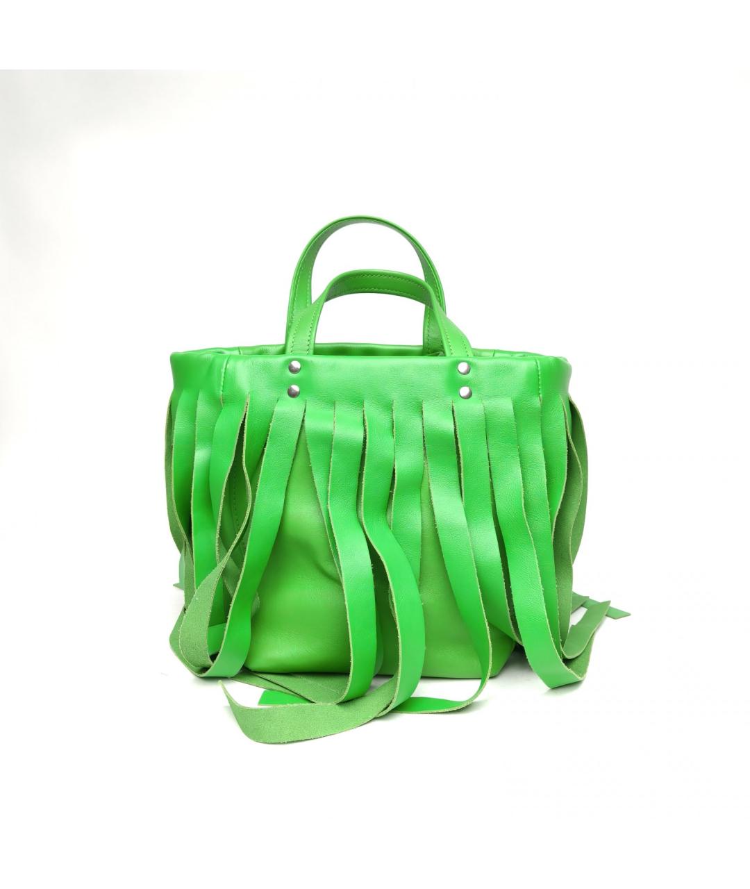 BALENCIAGA Зеленая кожаная сумка с короткими ручками, фото 4