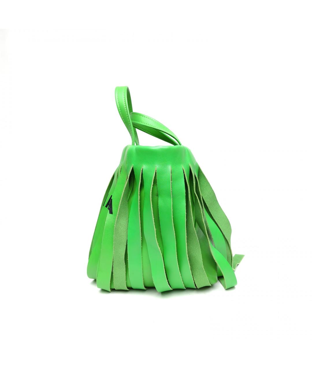 BALENCIAGA Зеленая кожаная сумка с короткими ручками, фото 5