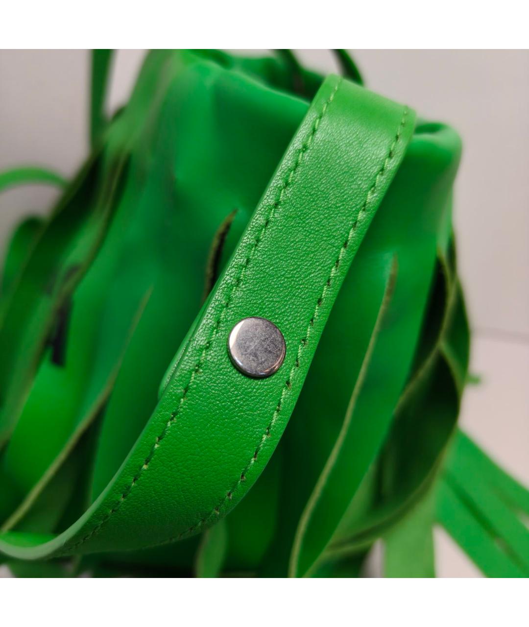 BALENCIAGA Зеленая кожаная сумка с короткими ручками, фото 9