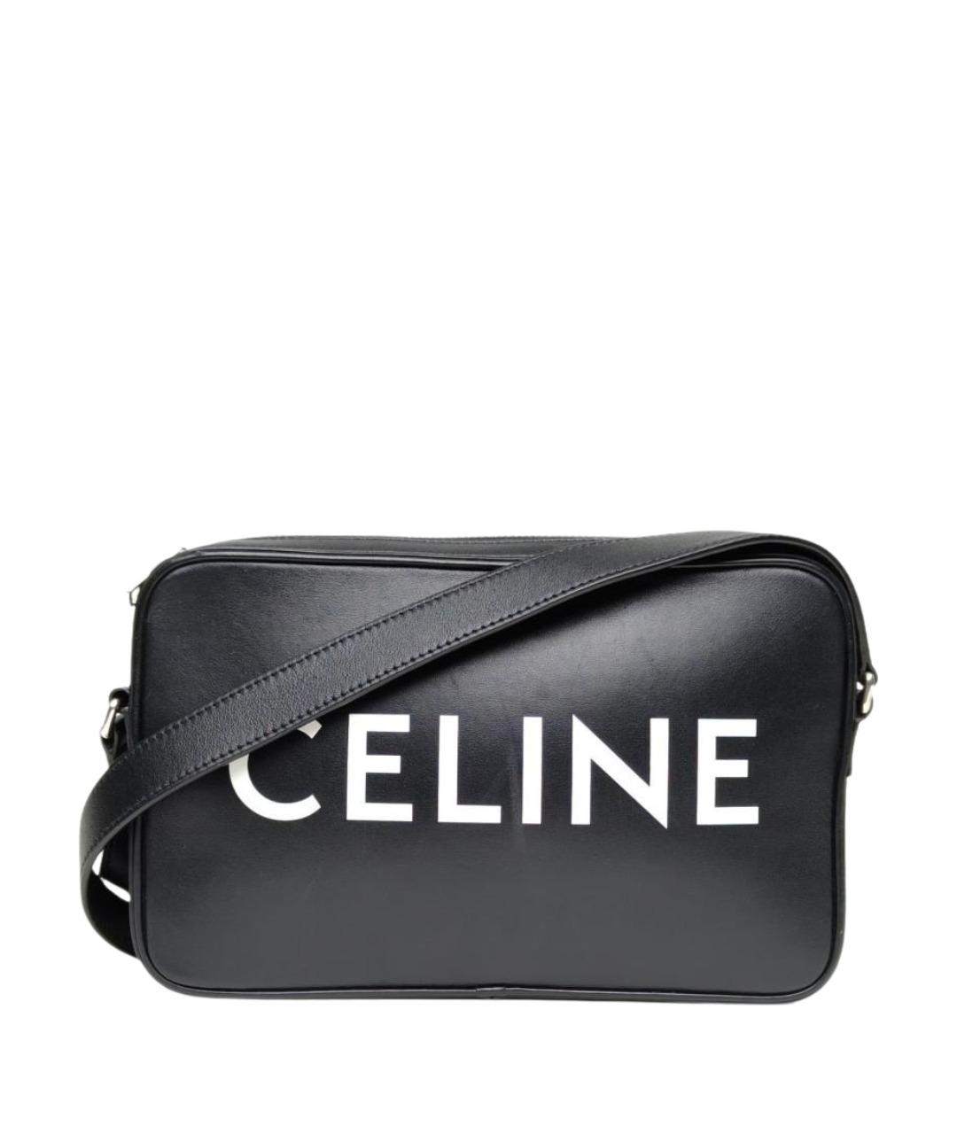 CELINE Черная кожаная сумка через плечо, фото 1