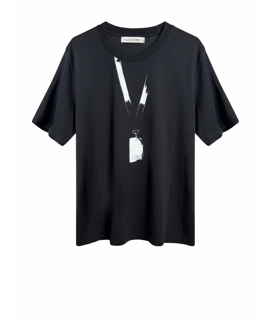 MM6 MAISON MARGIELA Черная хлопковая футболка, фото 1