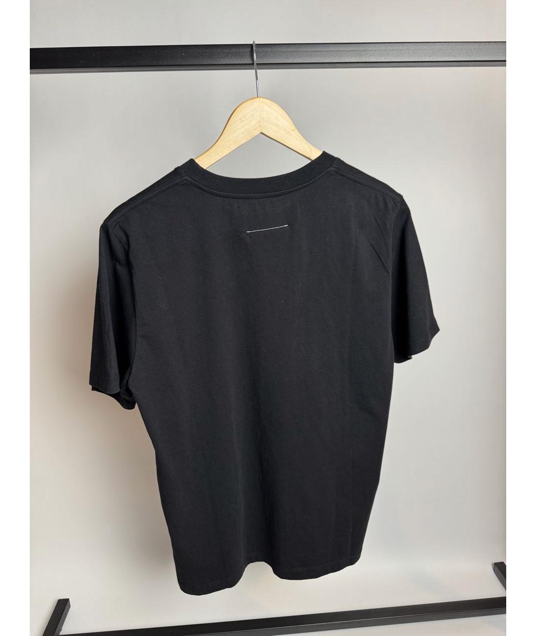MM6 MAISON MARGIELA Черная хлопковая футболка, фото 6