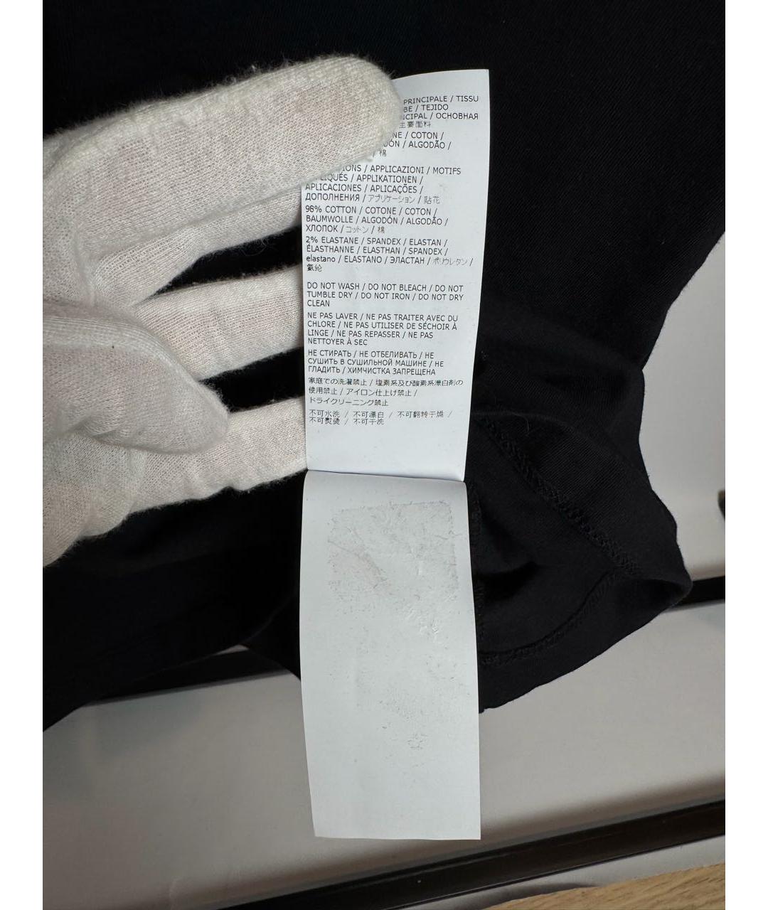 MM6 MAISON MARGIELA Черная хлопковая футболка, фото 4