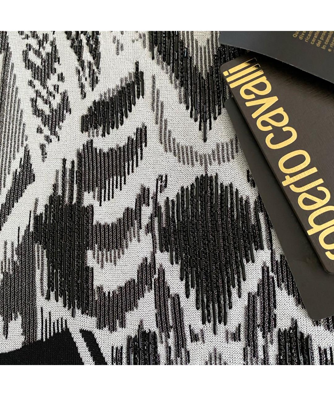 ROBERTO CAVALLI Черный вискозный джемпер / свитер, фото 6