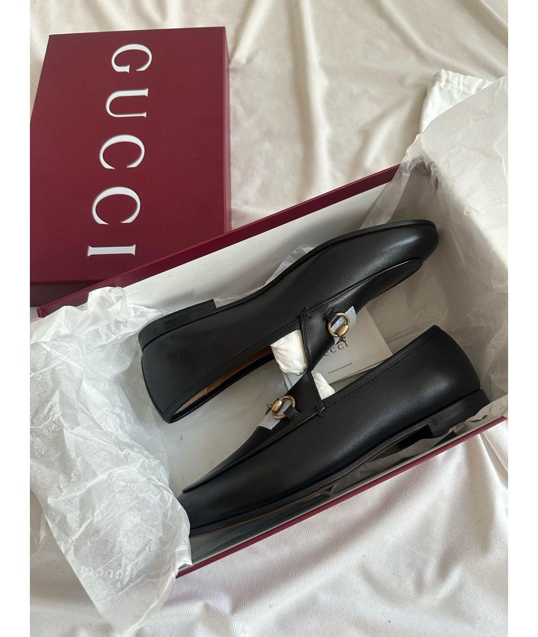 GUCCI Черные кожаные лоферы, фото 7