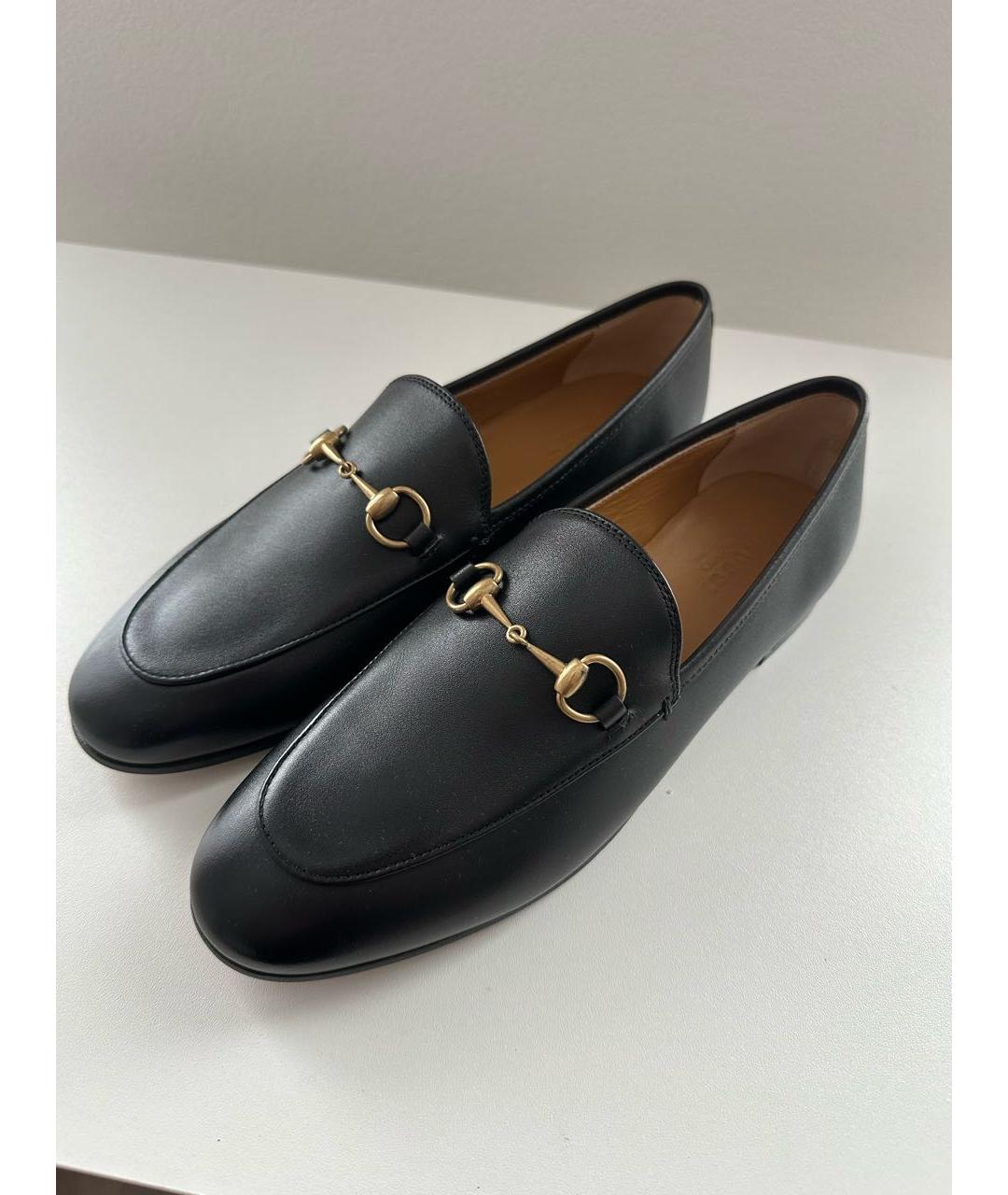 GUCCI Черные кожаные лоферы, фото 3