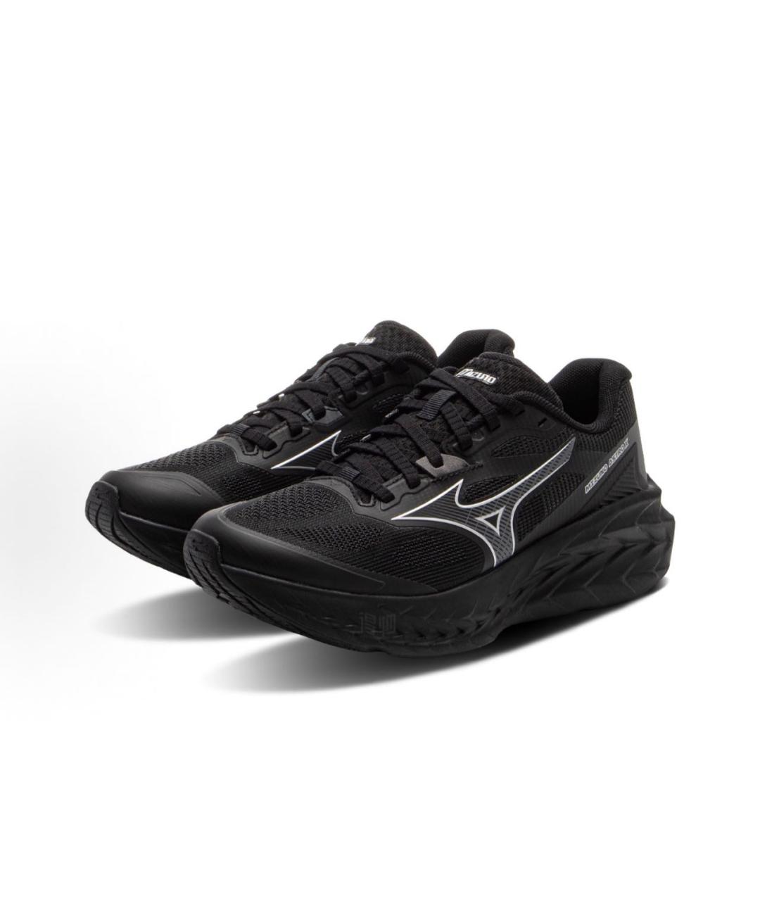 MIZUNO Черные текстильные низкие кроссовки / кеды, фото 5