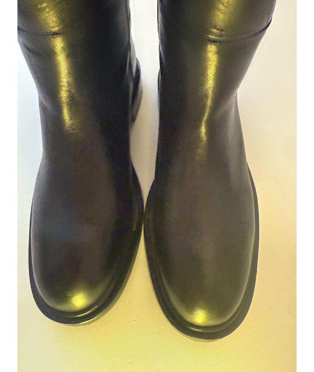 JIL SANDER Черные кожаные сапоги, фото 3