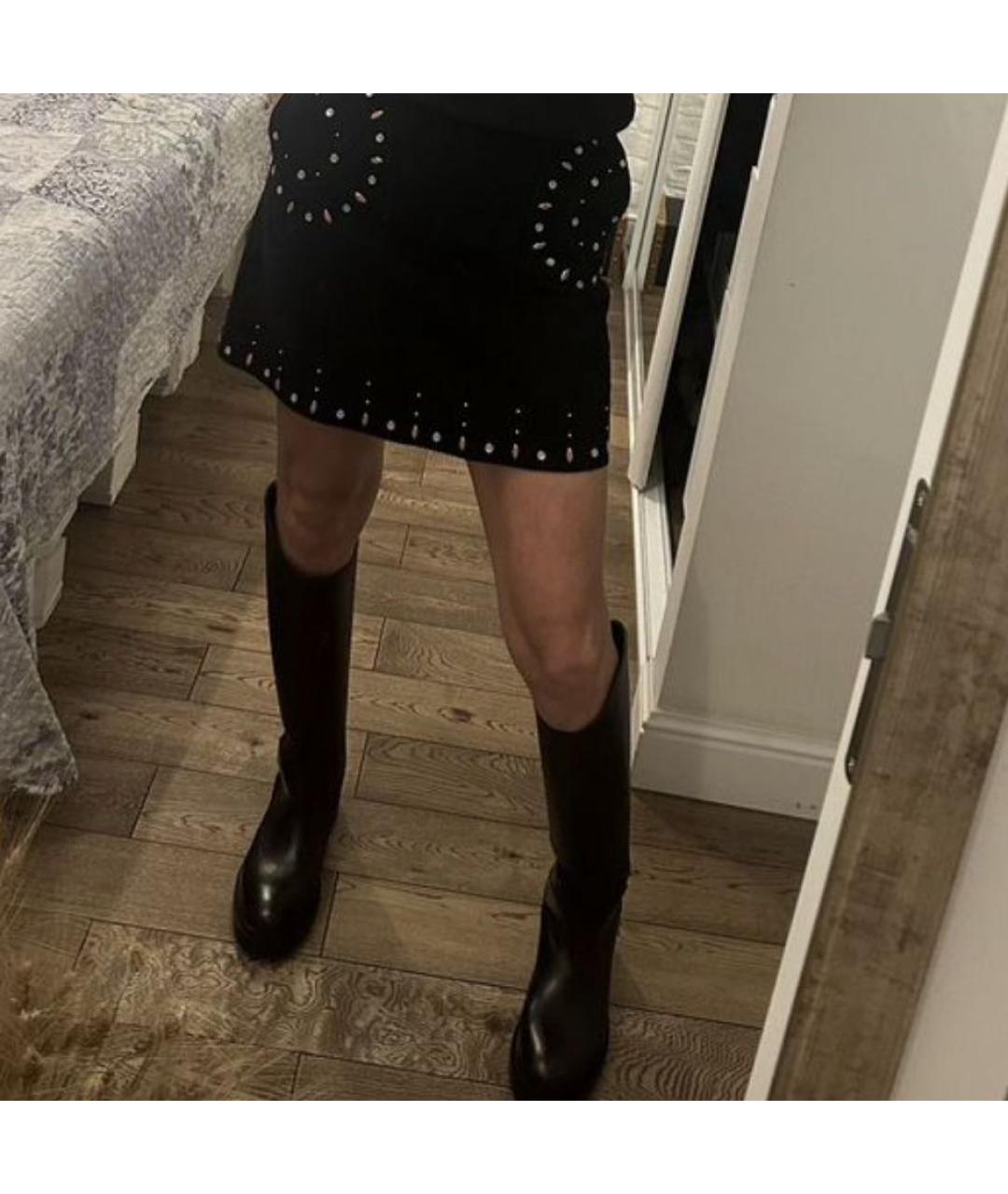 JIL SANDER Черные кожаные сапоги, фото 5