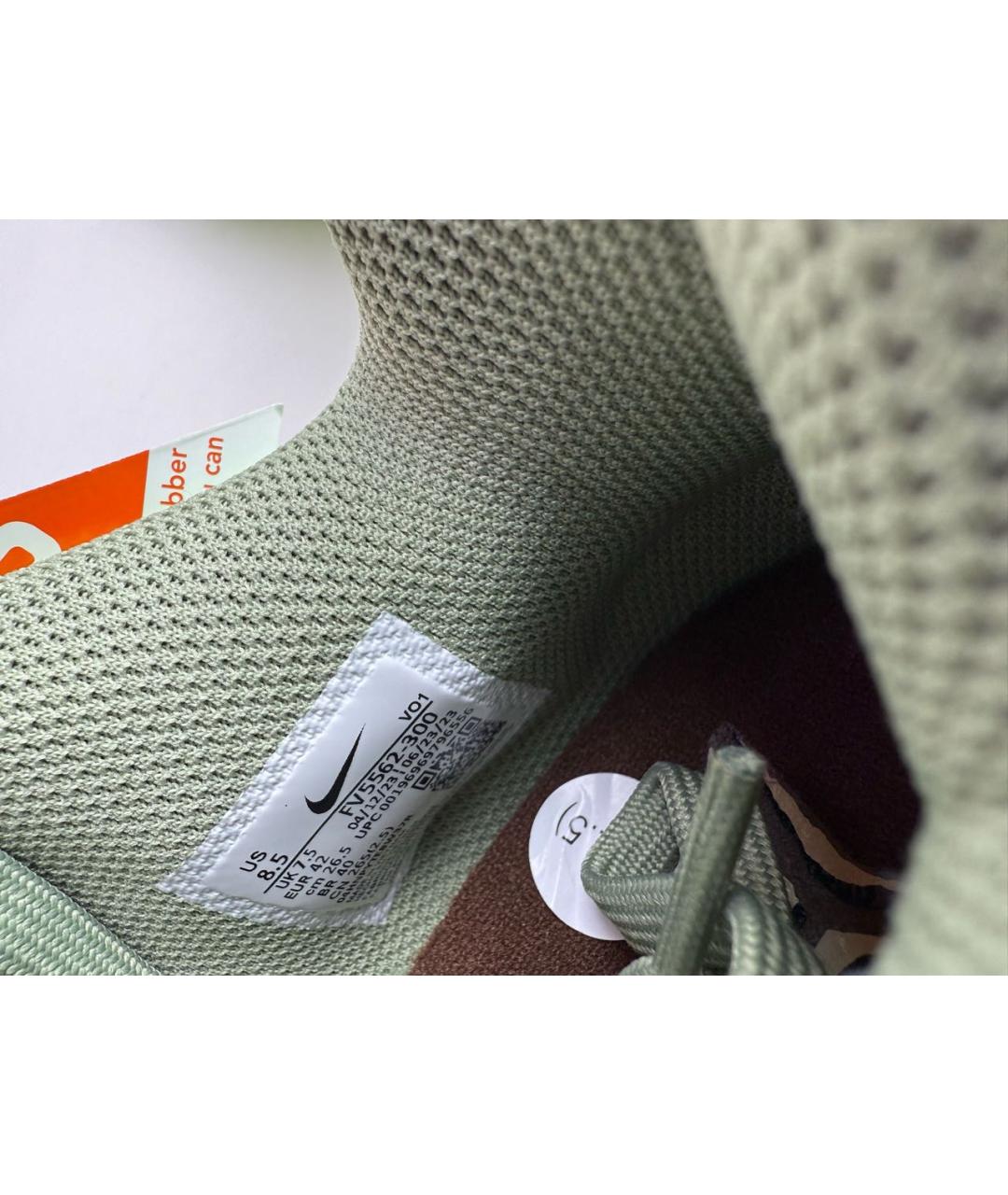 NIKE Салатовые текстильные низкие кроссовки / кеды, фото 7