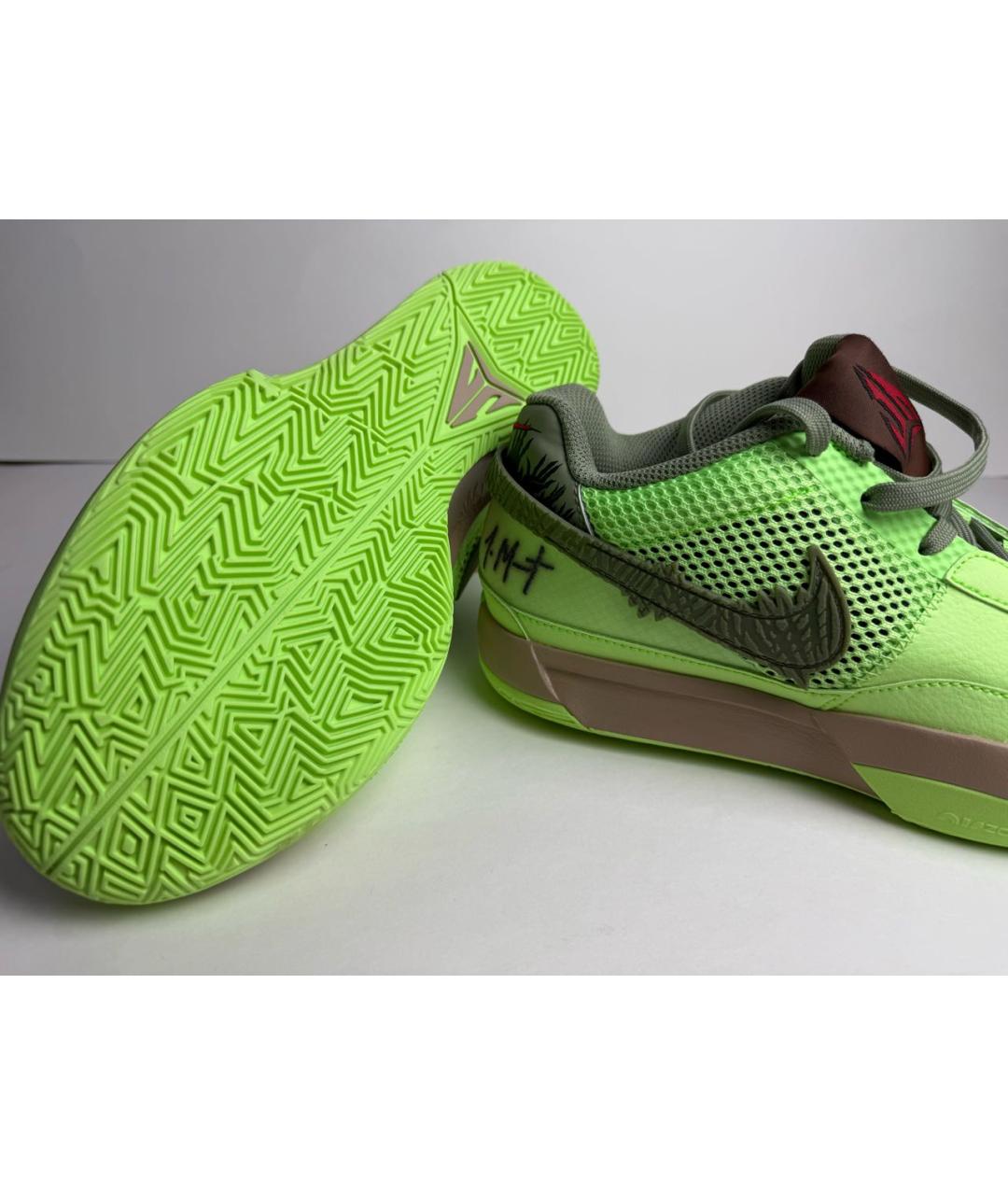 NIKE Салатовые текстильные низкие кроссовки / кеды, фото 5