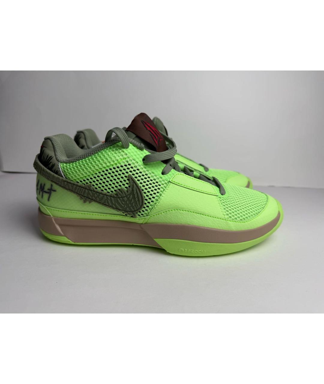 NIKE Салатовые текстильные низкие кроссовки / кеды, фото 9