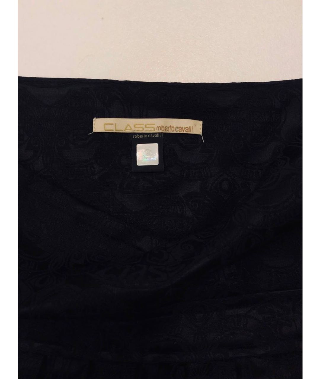 CAVALLI CLASS Черная шелковая юбка мини, фото 8