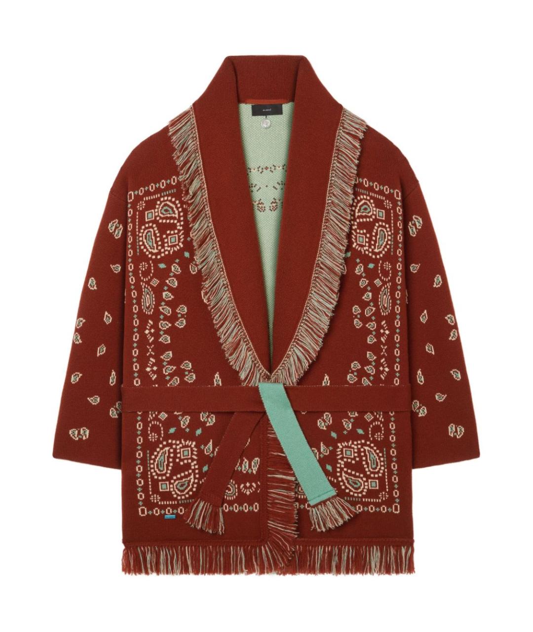 ALANUI Красный кашемировый кардиган, фото 1