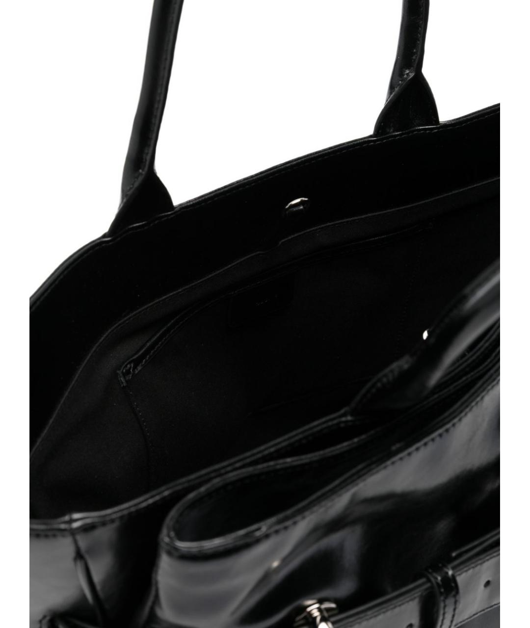 OSOI Черная кожаная сумка тоут, фото 2