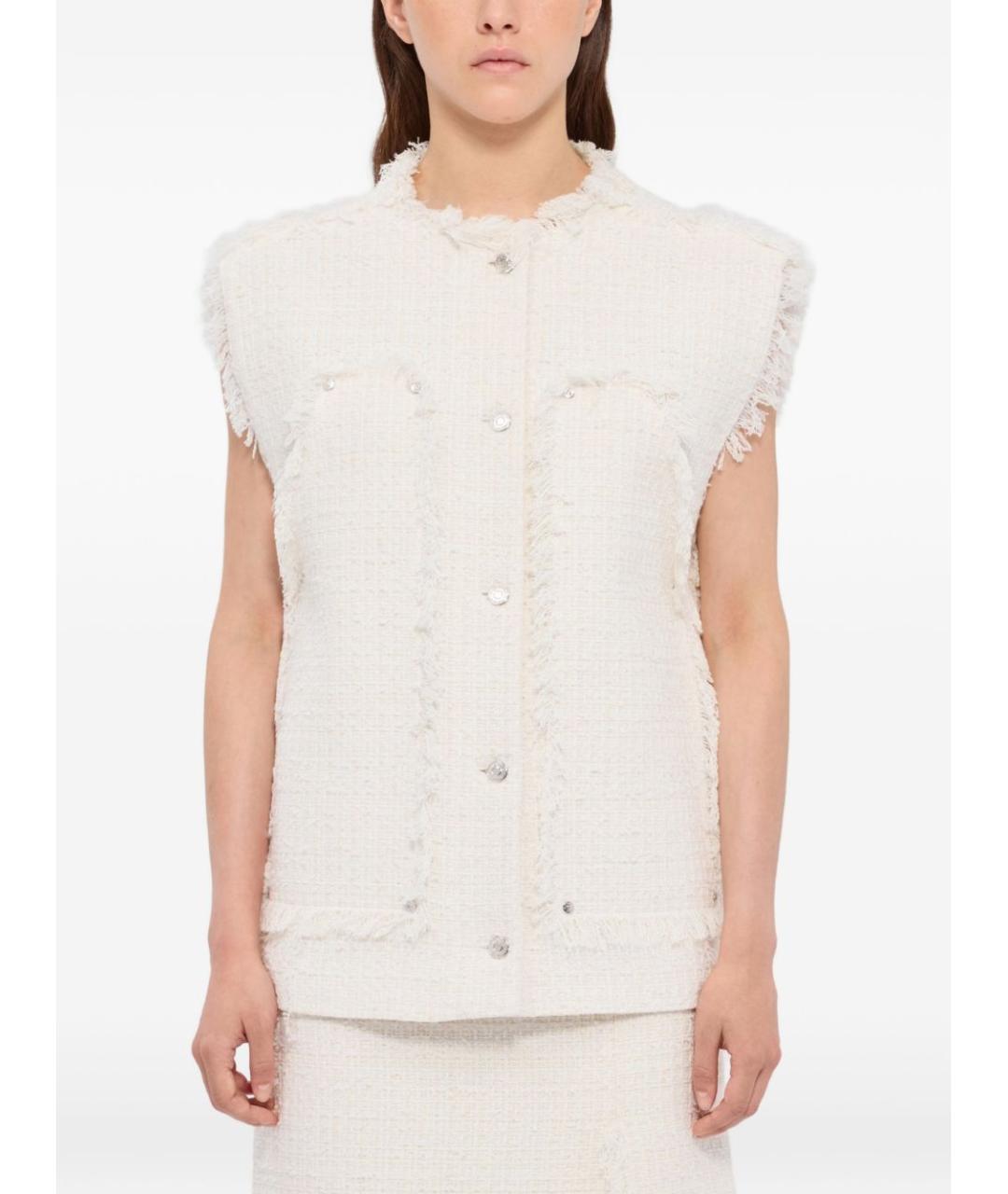 MSGM Белая хлопковая жилетка, фото 5