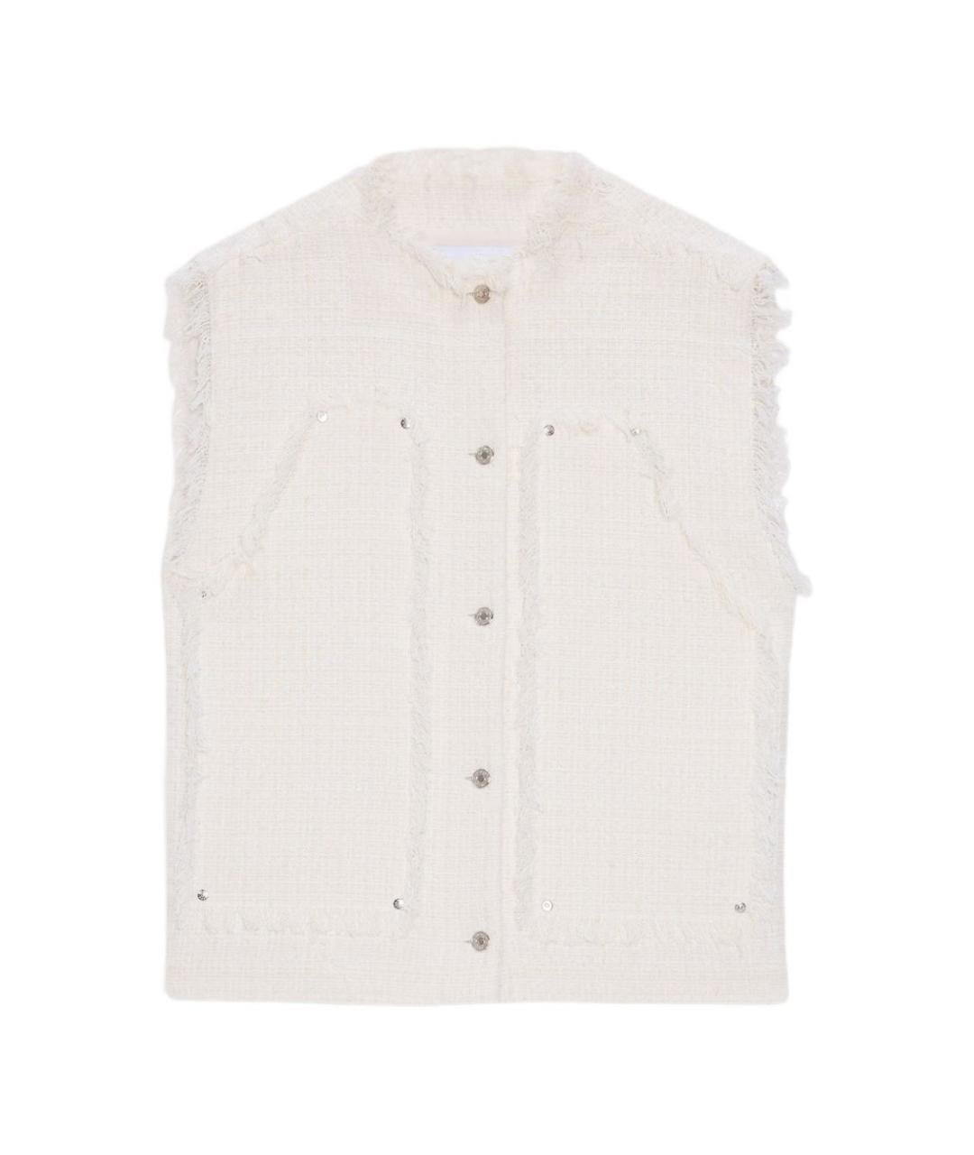 MSGM Белая хлопковая жилетка, фото 1