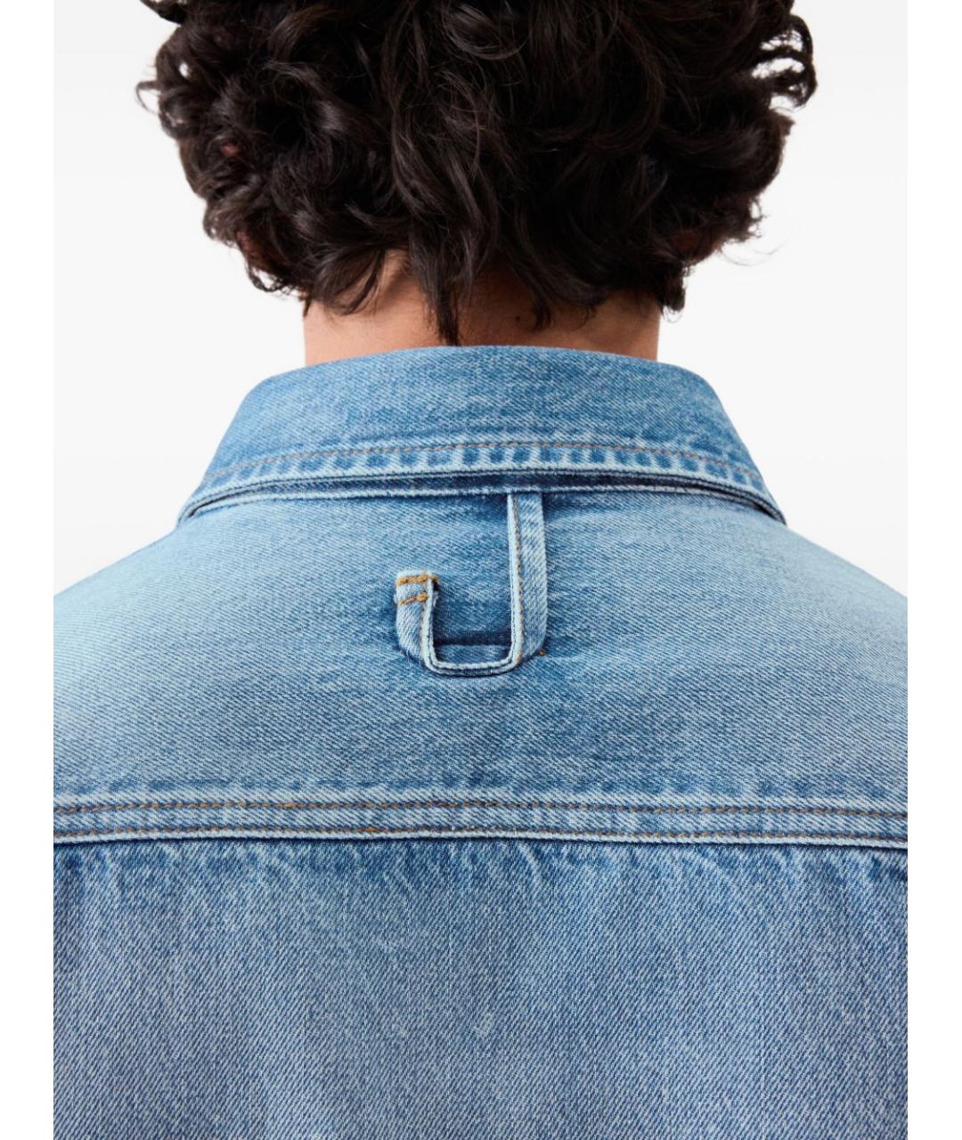 JACQUEMUS Синяя хлопковая кэжуал рубашка, фото 5