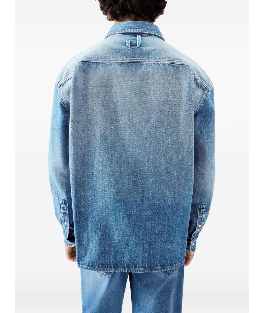 JACQUEMUS Синяя хлопковая кэжуал рубашка, фото 2