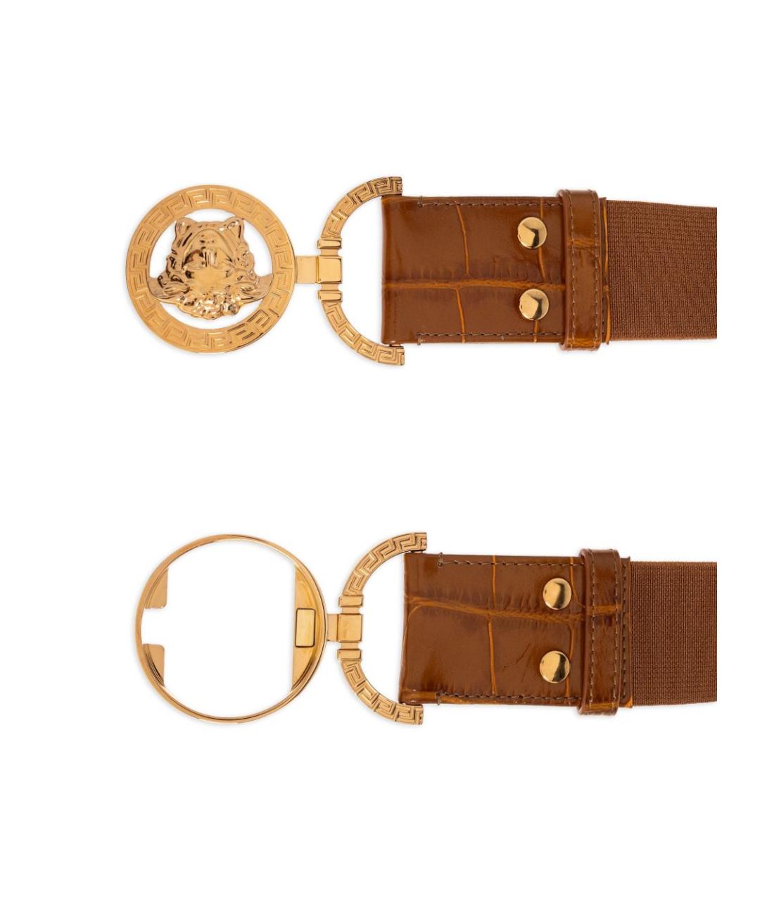 VERSACE Коричневый кожаный ремень, фото 3