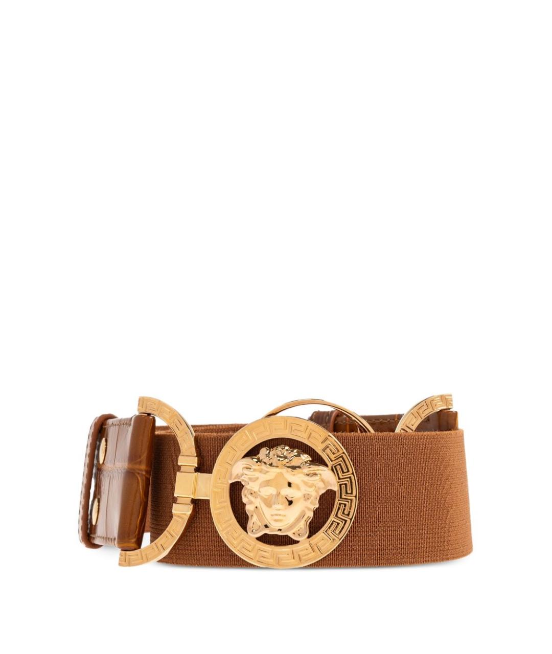 VERSACE Коричневый кожаный ремень, фото 1