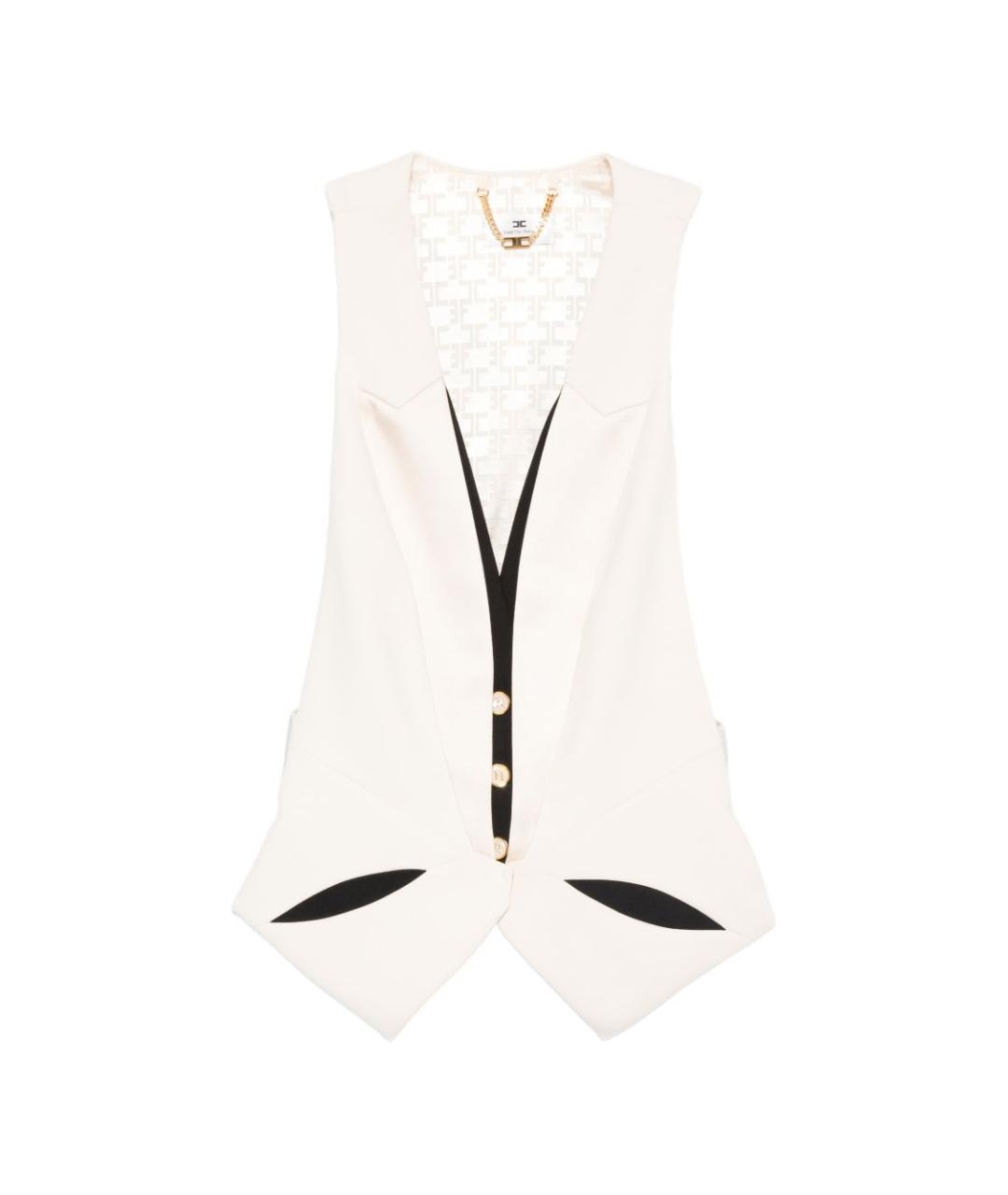 ELISABETTA FRANCHI Бежевая полиэстеровая жилетка, фото 1