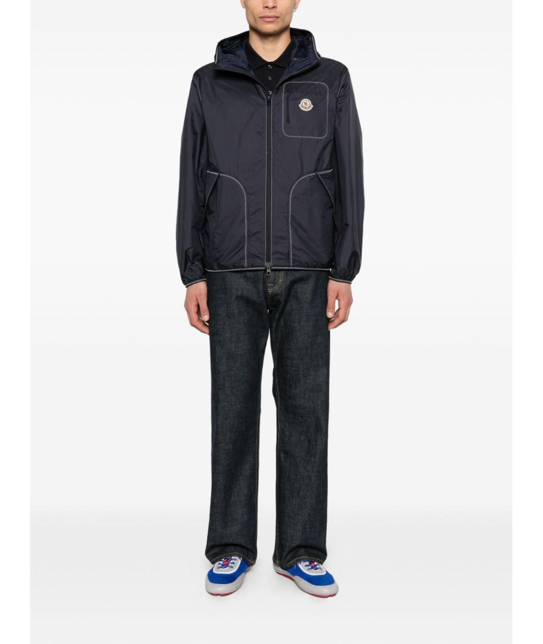 MONCLER Синяя полиамидовая куртка, фото 3
