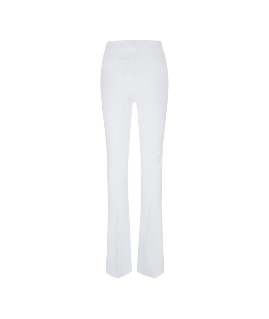 ELISABETTA FRANCHI Бежевые полиэстеровые прямые брюки, фото 3