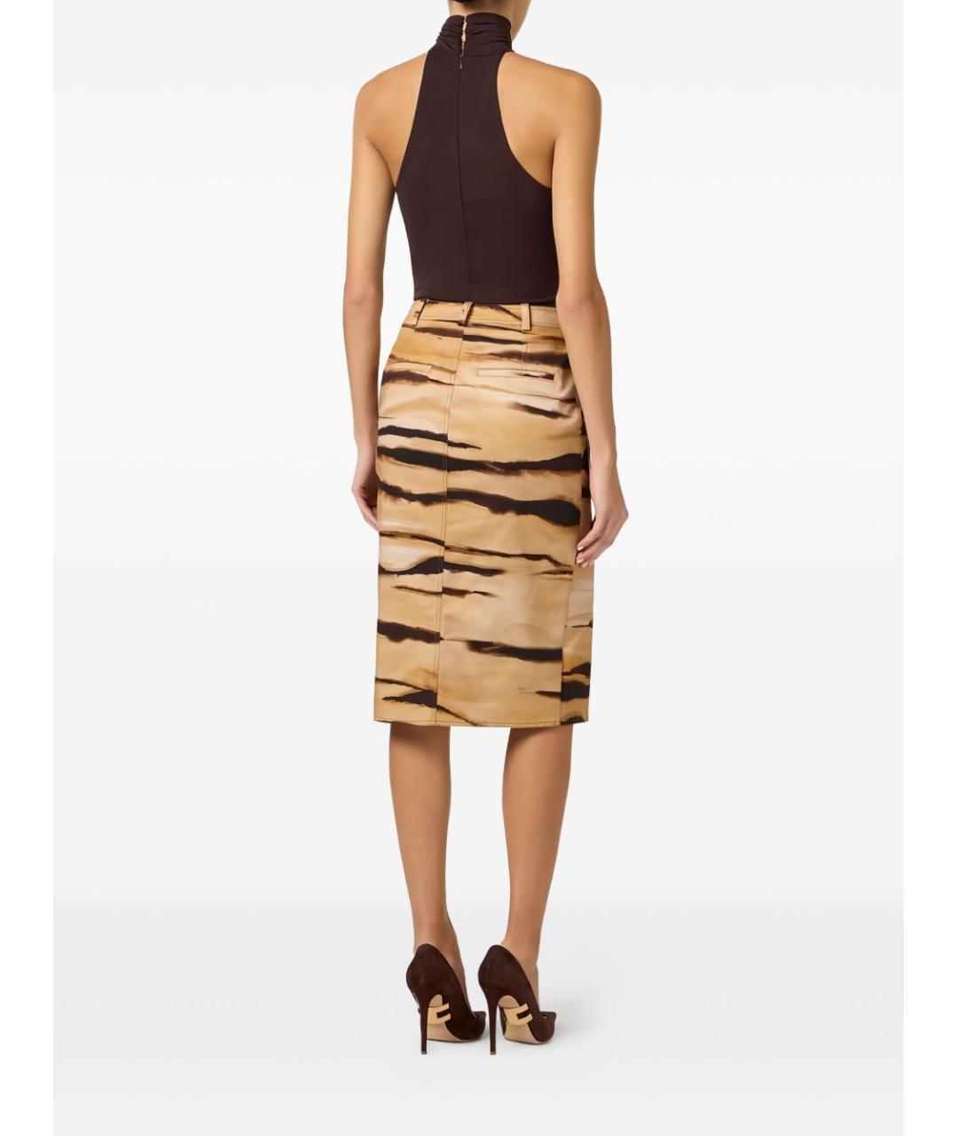 ELISABETTA FRANCHI Коричневое вискозное боди, фото 5