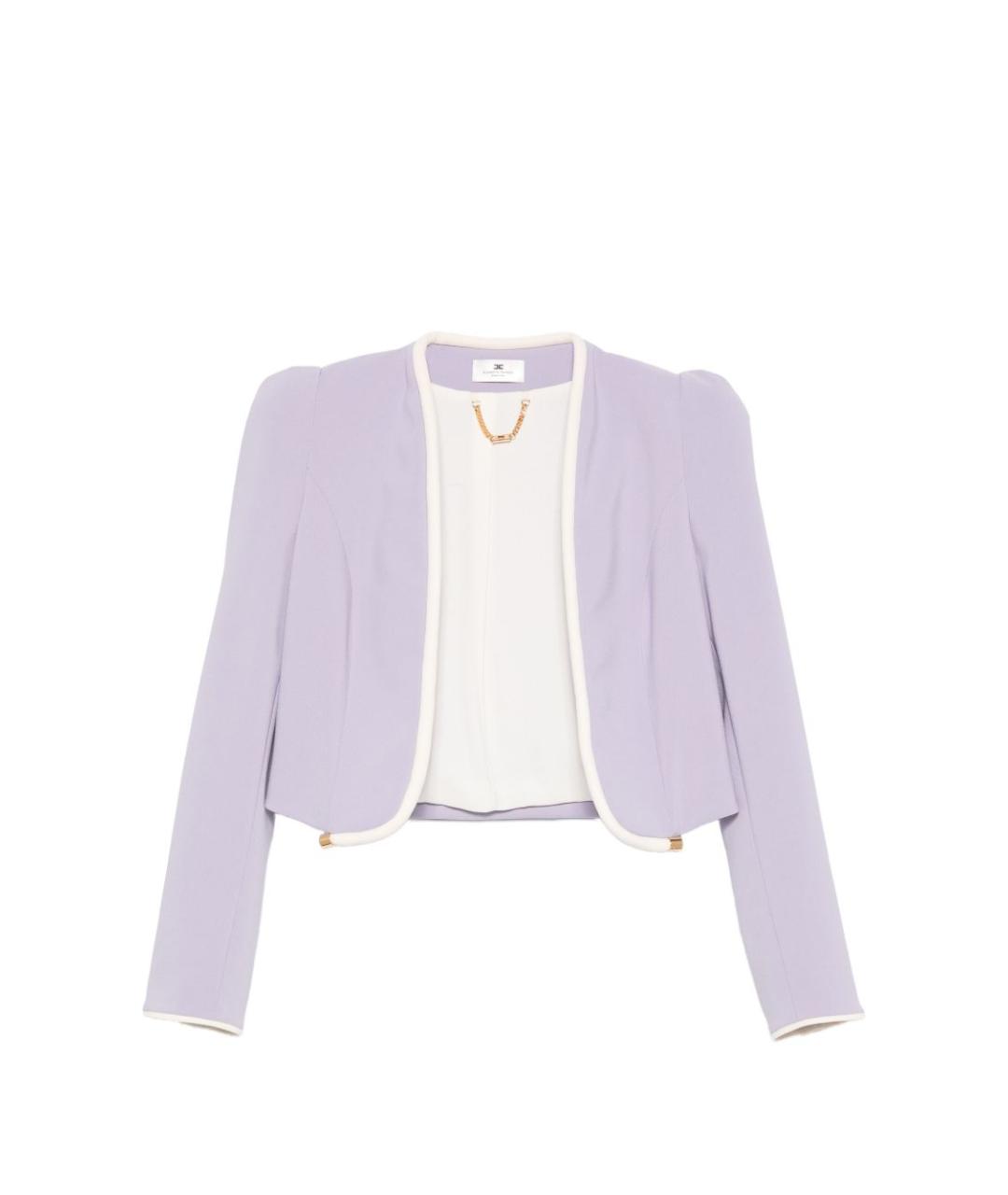 ELISABETTA FRANCHI Фиолетовый полиэстеровый жакет/пиджак, фото 1