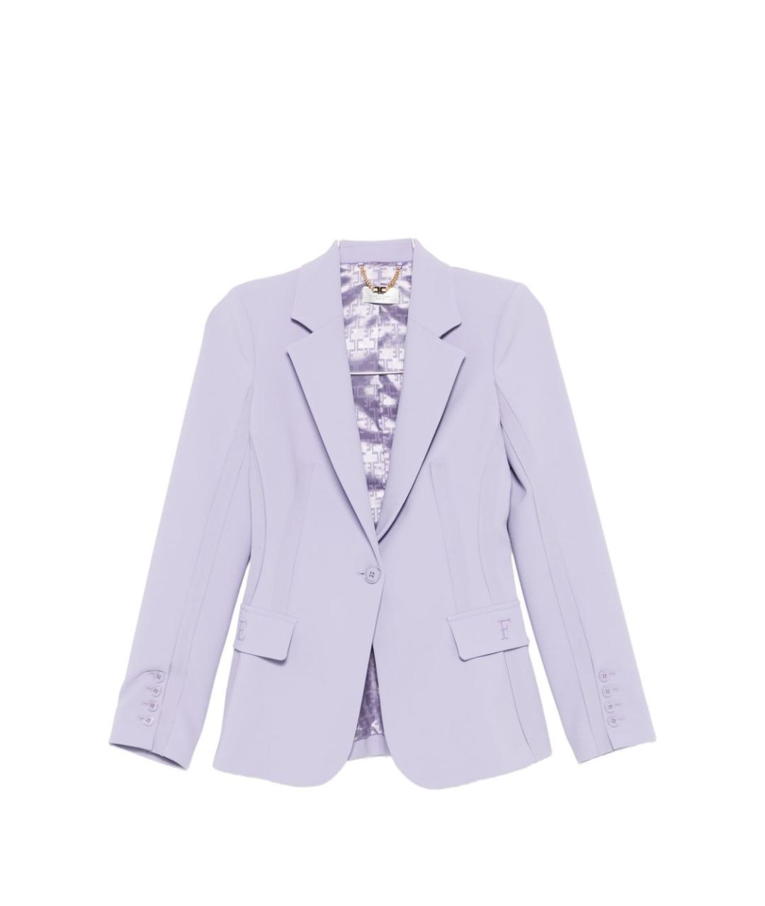 ELISABETTA FRANCHI Фиолетовый полиэстеровый жакет/пиджак, фото 1