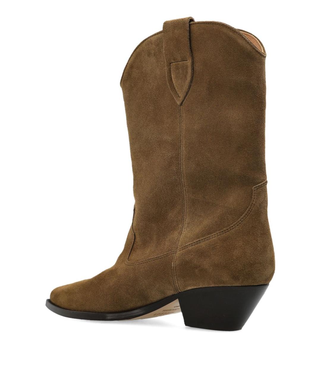 ISABEL MARANT Коричневые кожаные сапоги, фото 4