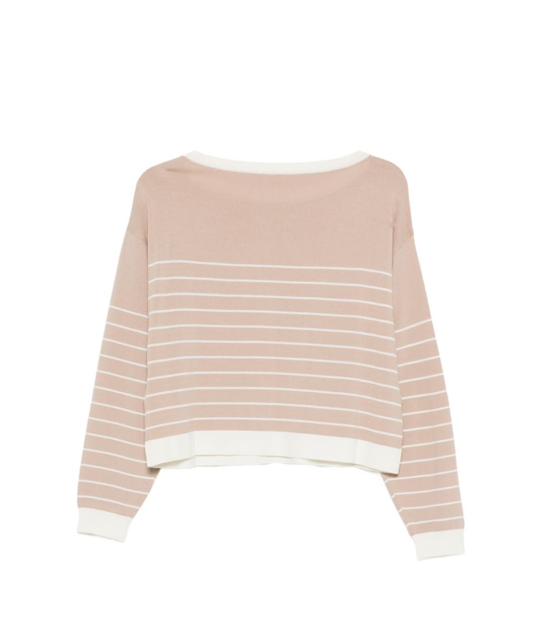 LIU JO Бежевый вискозный джемпер / свитер, фото 3