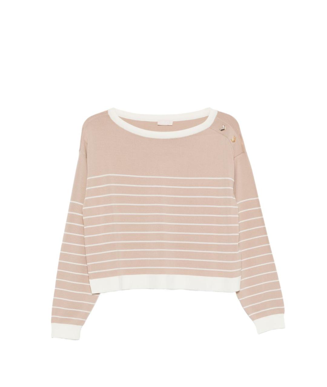 LIU JO Бежевый вискозный джемпер / свитер, фото 1