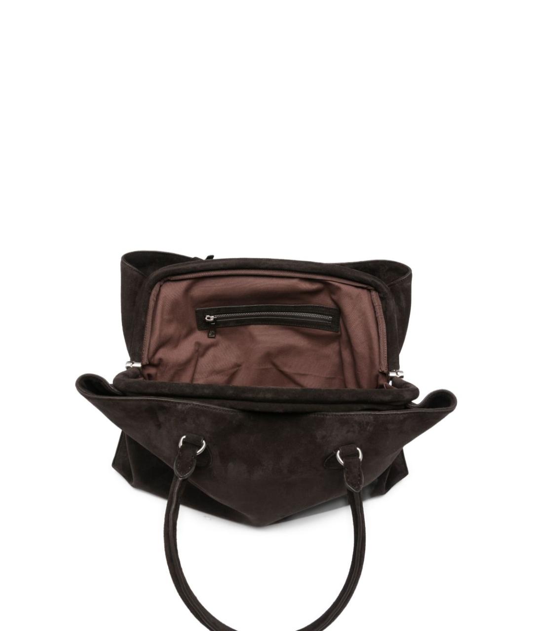 OSOI Коричневая кожаная сумка тоут, фото 3