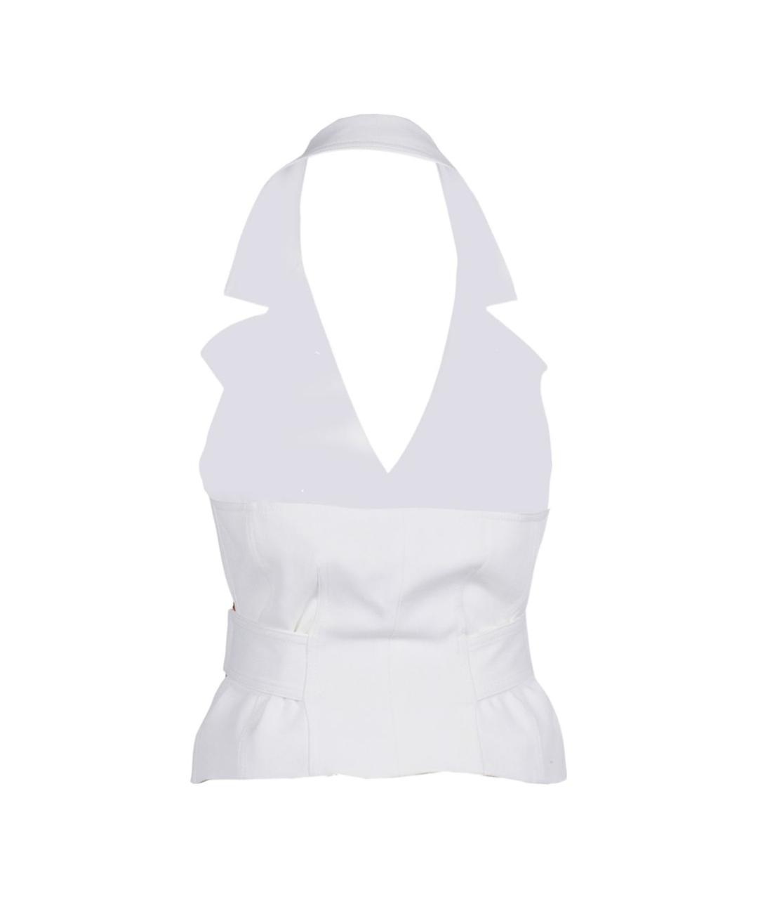 ELISABETTA FRANCHI Бежевый вискозный жилет, фото 3