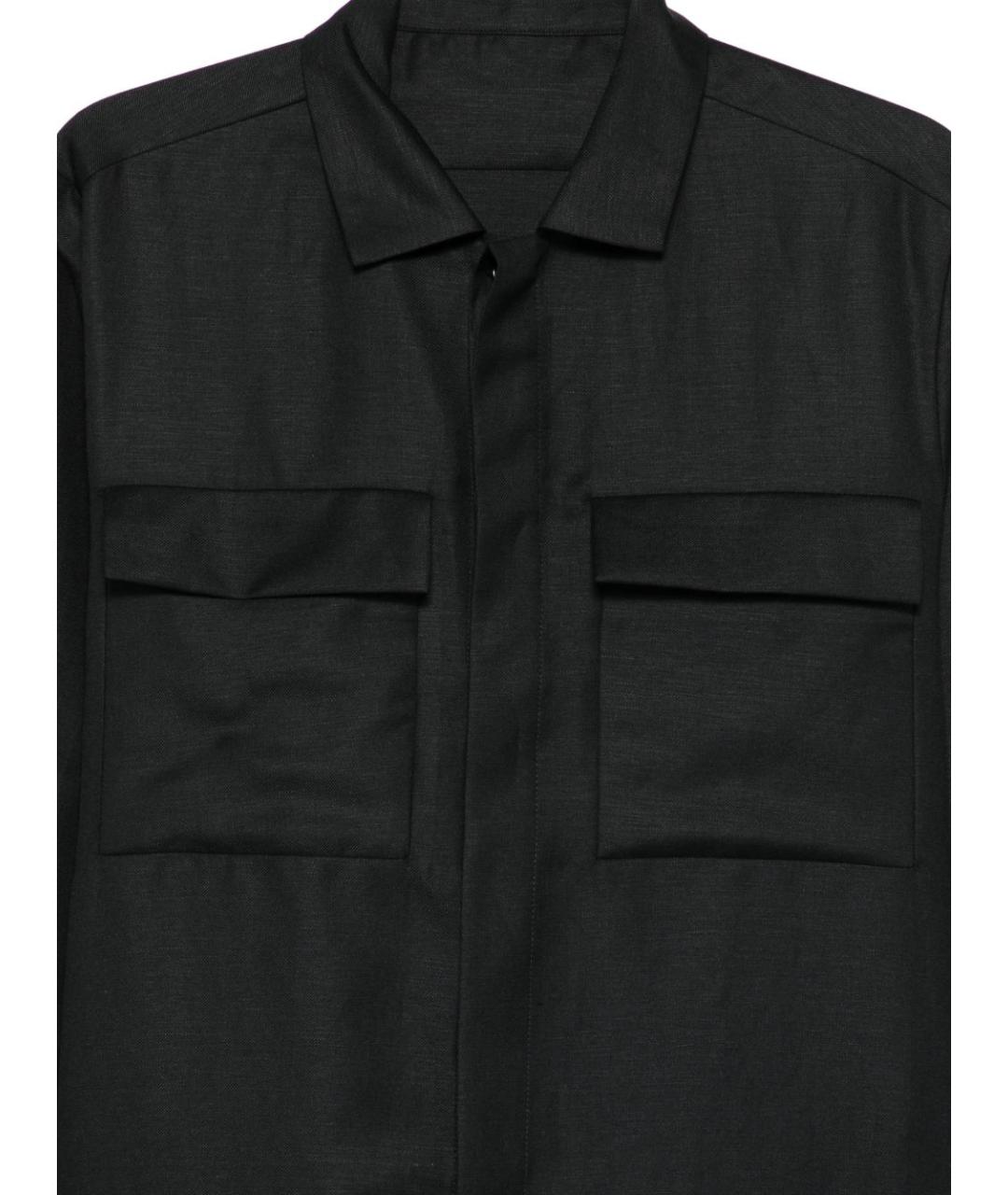 NINE IN THE MORNING Черная шерстяная кэжуал рубашка, фото 2