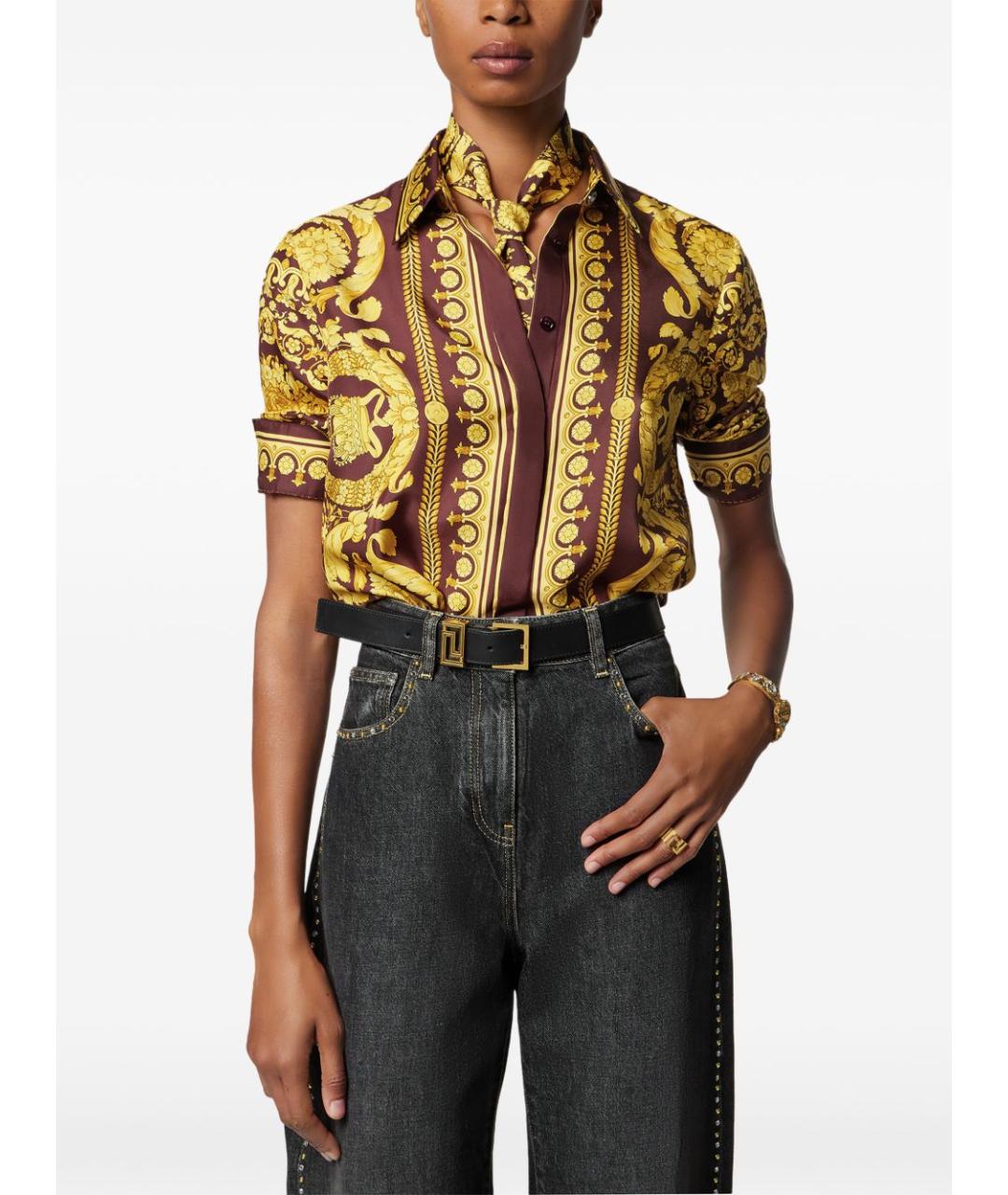 VERSACE Мульти шелковый платок, фото 2