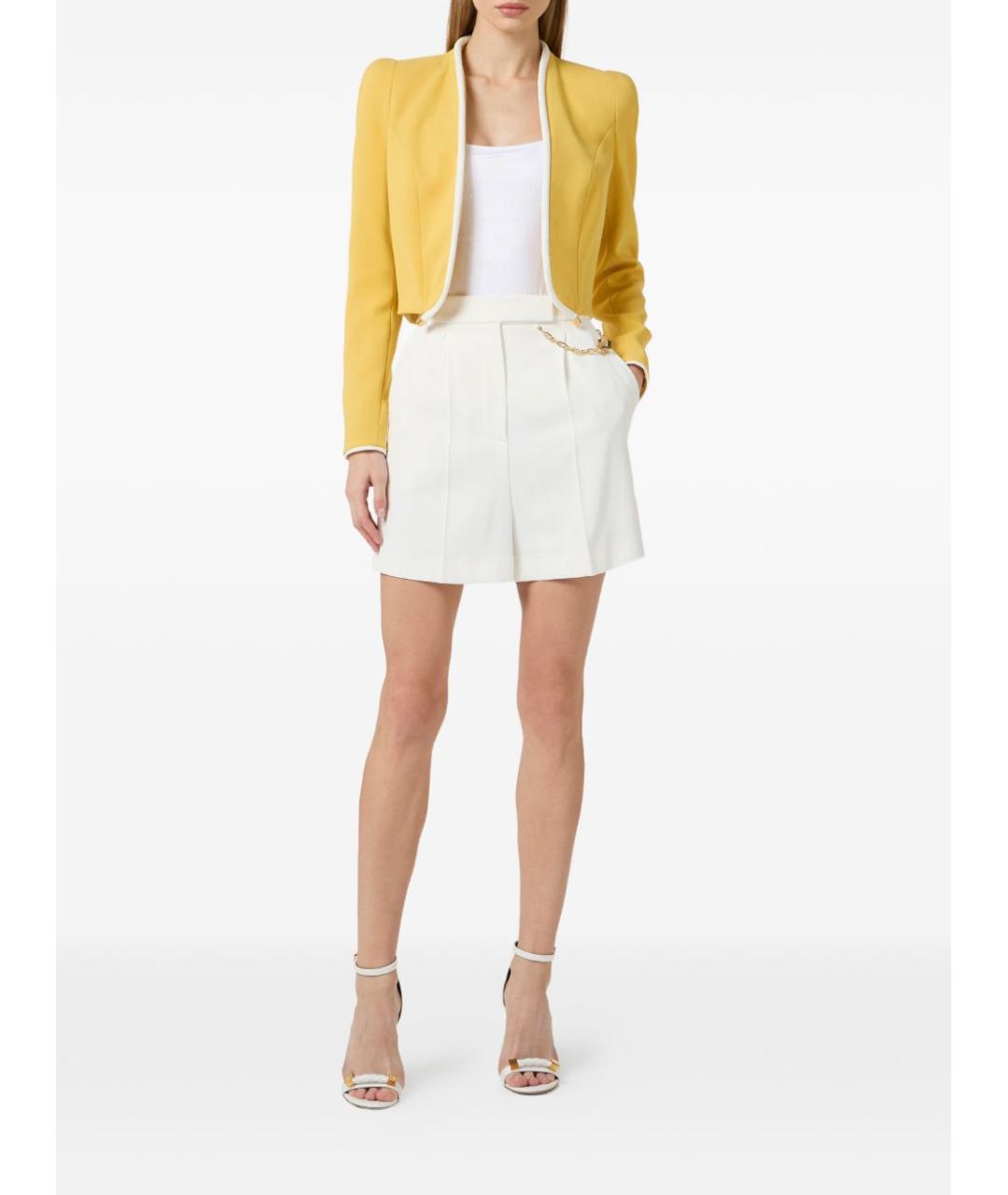 ELISABETTA FRANCHI Желтый жакет/пиджак, фото 5