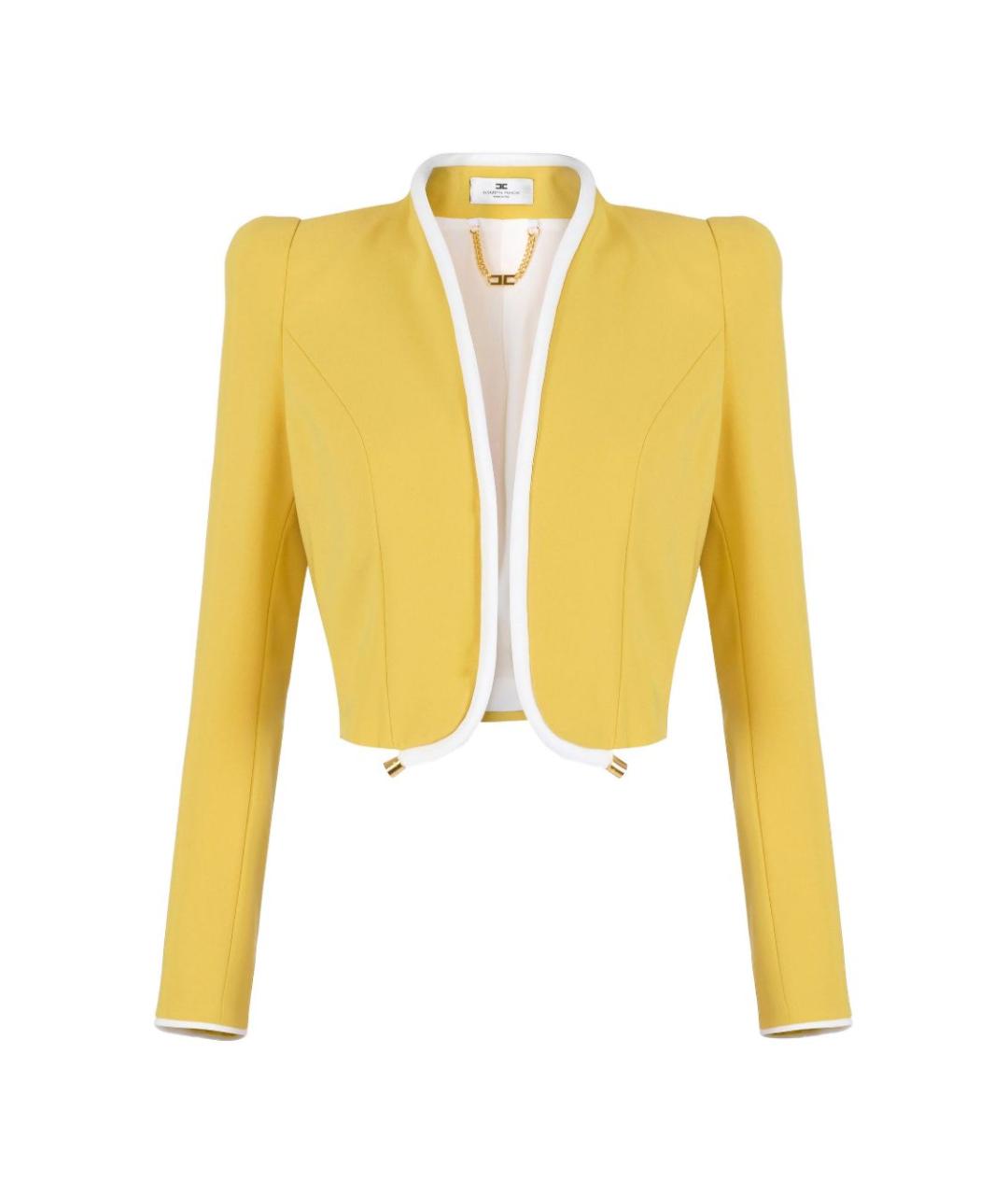 ELISABETTA FRANCHI Желтый жакет/пиджак, фото 1
