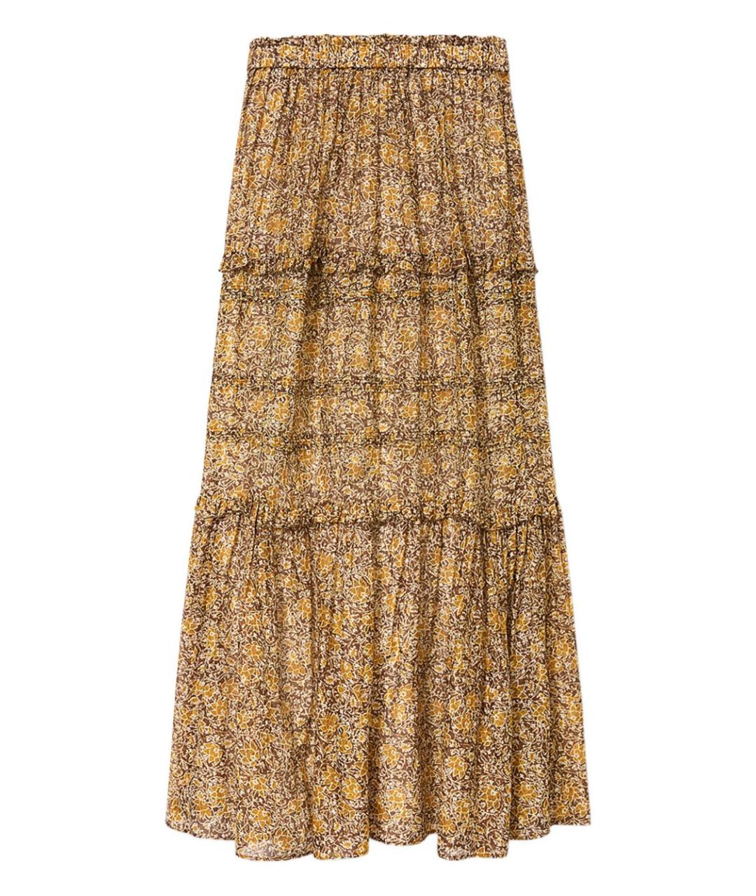 ISABEL MARANT ETOILE Хаки хлопковая юбка макси, фото 1