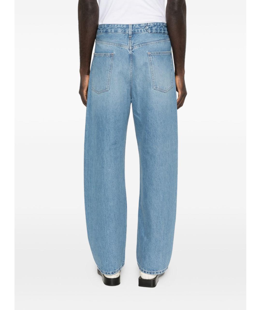 JACQUEMUS Голубые хлопковые прямые джинсы, фото 2