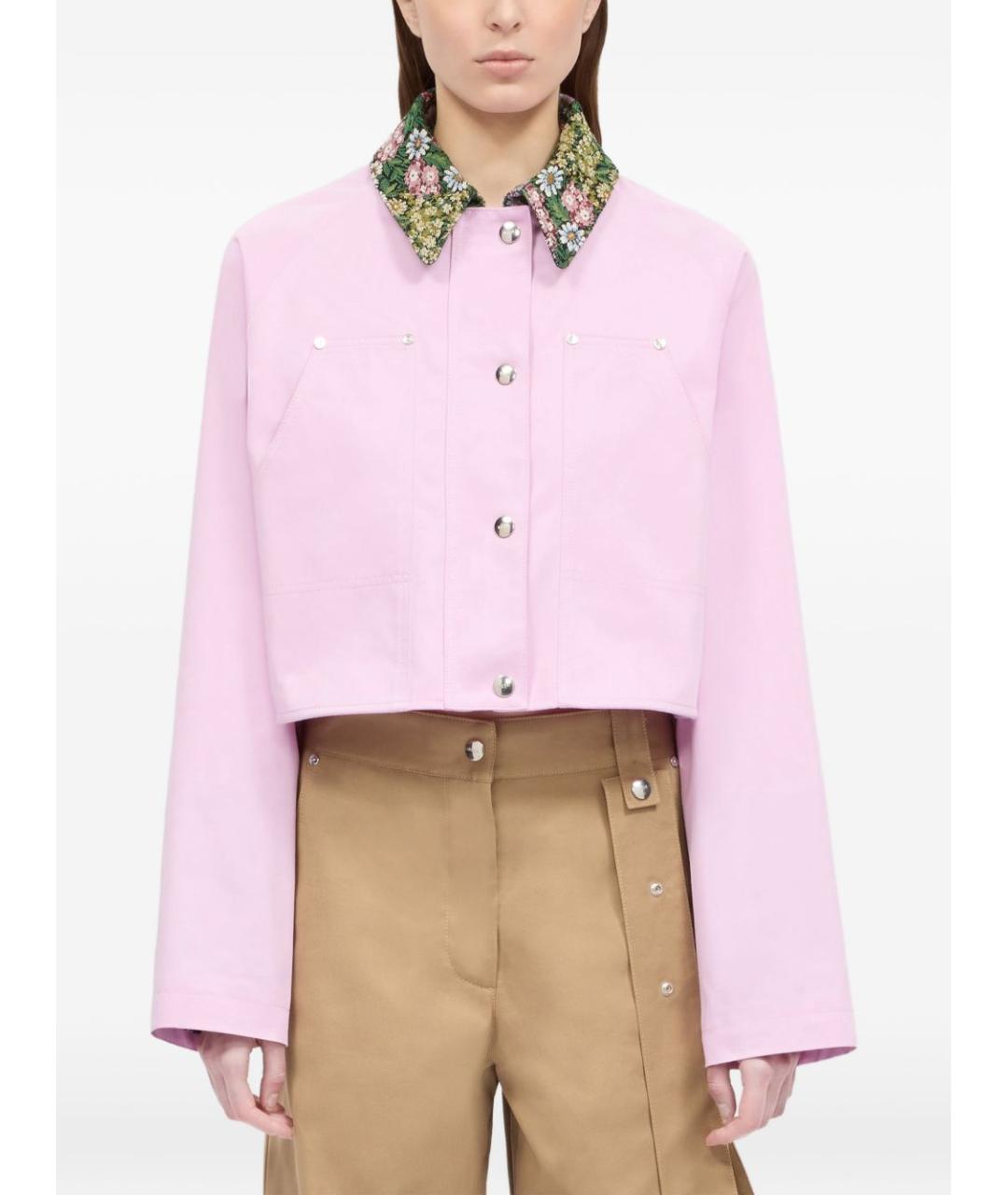 MSGM Розовая хлопковая куртка, фото 5