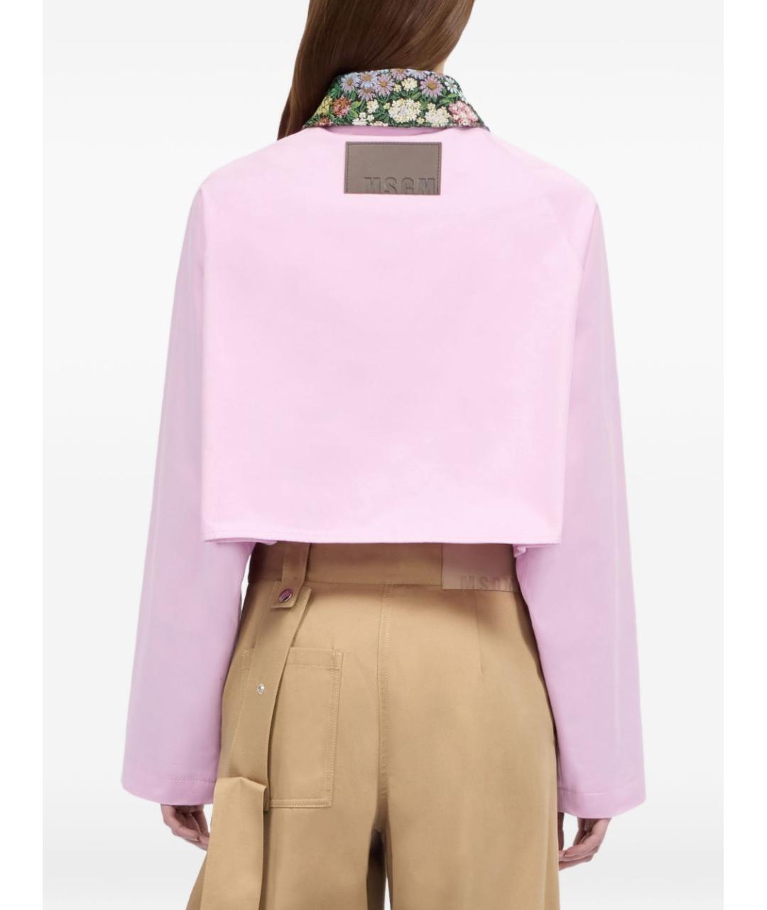 MSGM Розовая хлопковая куртка, фото 4