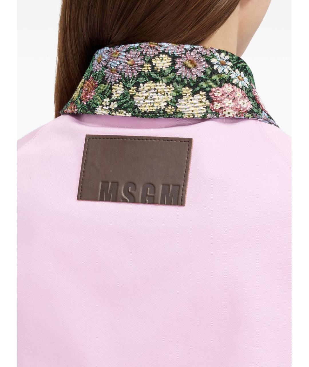 MSGM Розовая хлопковая куртка, фото 3